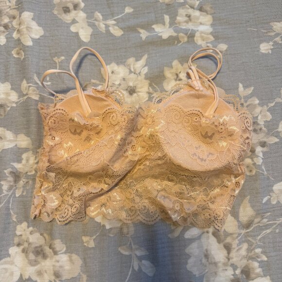 Abercrombie & Fitch Nude Lace Bralette - NWOT - Picture 4 of 5